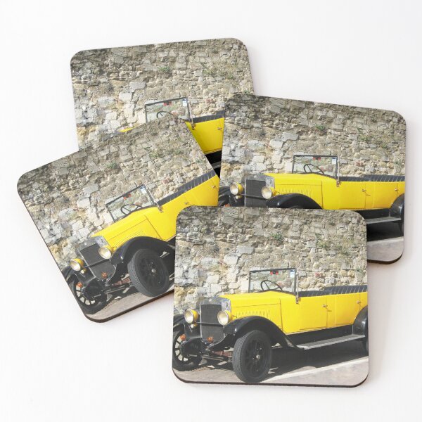 Item preview, Vintage yellow car  designed and sold by SuesImages.