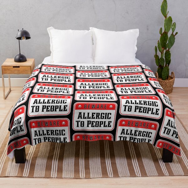 Item preview, BEWARE:  Allergic To People - funny warning signs designed and sold by DesignsFromTW-S.