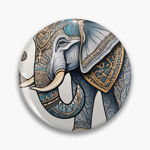 Item preview, Nordic Elephant Guardian of Giants Traditional Stylized Graphic Art designed and sold by dcohea.