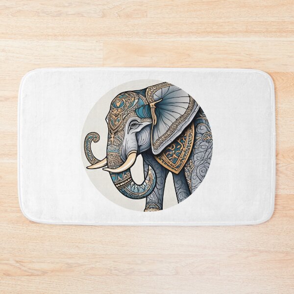 Item preview, Nordic Elephant Guardian of Giants Traditional Stylized Graphic Art designed and sold by dcohea.