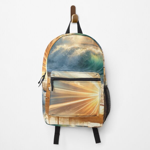 Item preview, Majestic waves illuminated by the golden sun designed and sold by cj-digital.