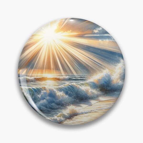 Item preview, Golden shine of waves on the beach designed and sold by cj-digital.