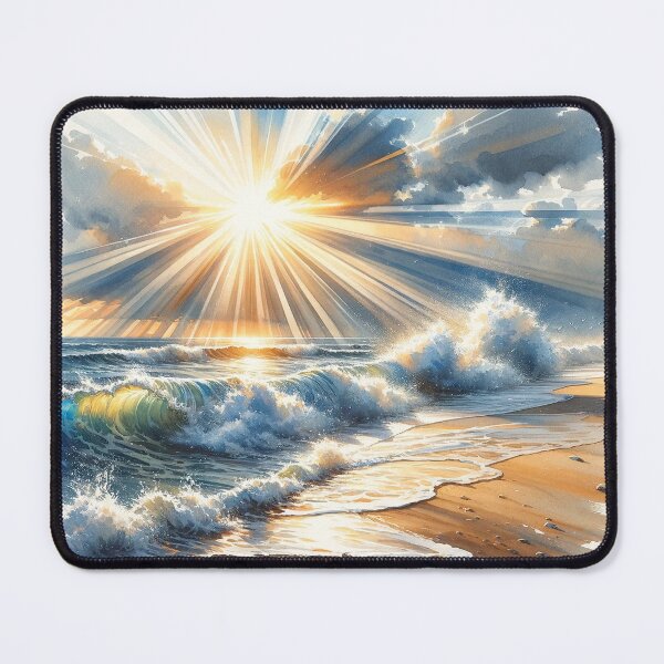 Item preview, Golden shine of waves on the beach designed and sold by cj-digital.