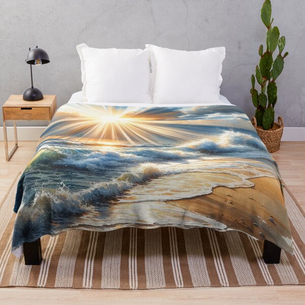 Item preview, Golden shine of waves on the beach designed and sold by cj-digital.