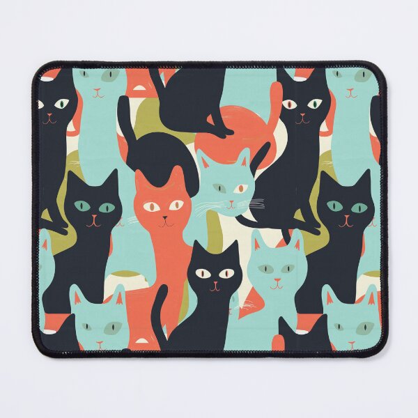 Item preview, Cats Retro Abstract Pattern designed and sold by sheprint.