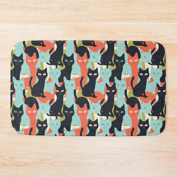 Item preview, Cats Retro Abstract Pattern designed and sold by sheprint.