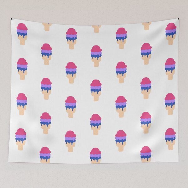 Item preview, Bisexual pride flag ice cream designed and sold by Eleanora193.