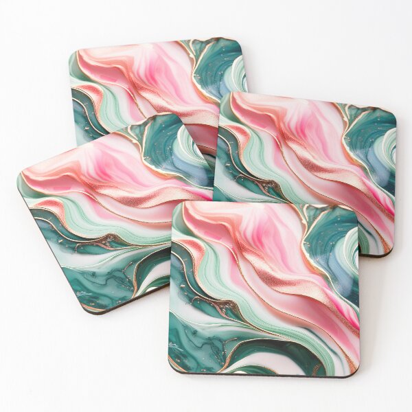 Item preview, marble green pink designed and sold by soartshop.
