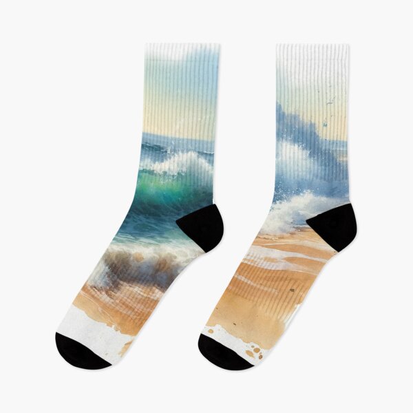 Item preview, Powerful waves crashing onto the serene beach designed and sold by cj-digital.