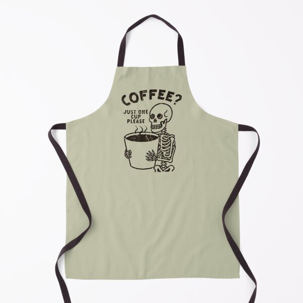 Item preview, Funny Coffee Skeleton Just One Cup Please designed and sold by CreepyCornerArt.