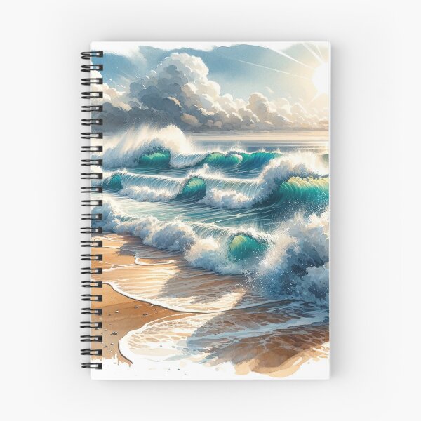 Item preview, Breaking waves on the sunless beach designed and sold by cj-digital.