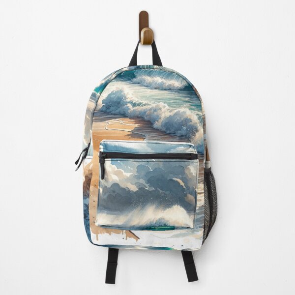 Item preview, Breaking waves on the sunless beach designed and sold by cj-digital.