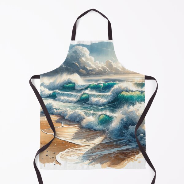 Item preview, Breaking waves on the sunless beach designed and sold by Arabic-Souvenir.