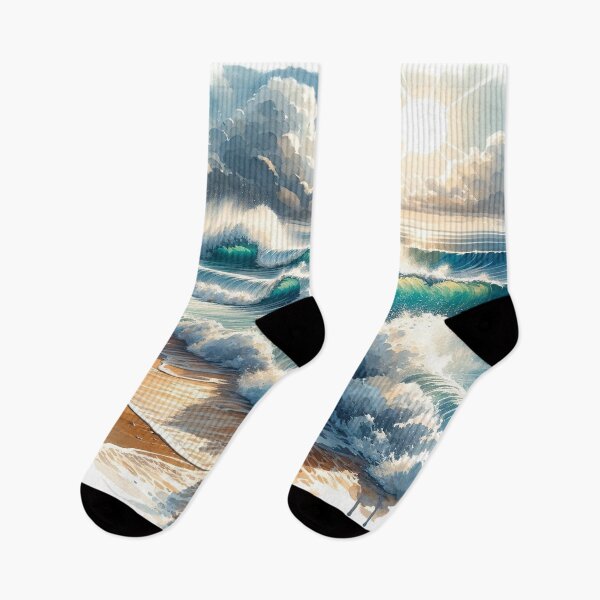 Item preview, Breaking waves on the sunless beach designed and sold by cj-digital.