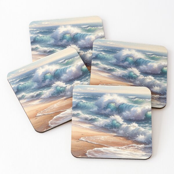 Item preview, Breaking waves on the sunless beach designed and sold by cj-digital.