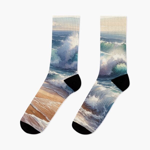 Item preview, Breaking waves on the sunless beach designed and sold by cj-digital.