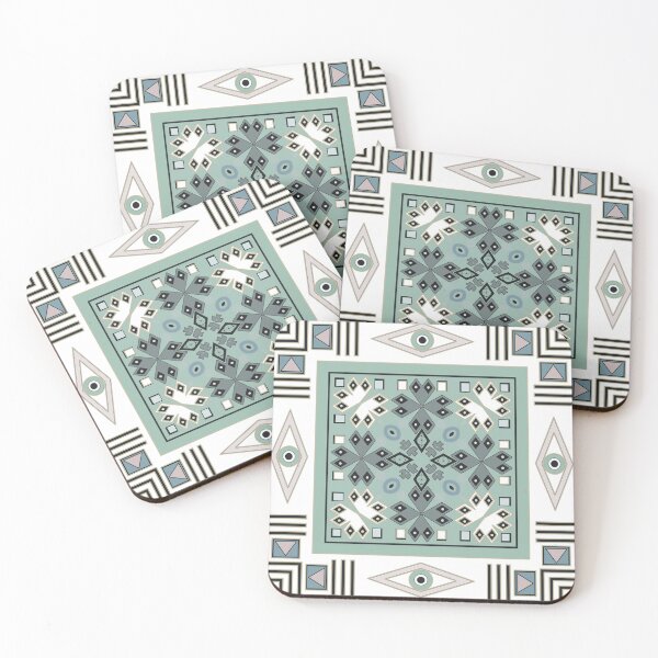 Item preview, Geometric ethnic Indian pattern mint designed and sold by fuzzyfox.