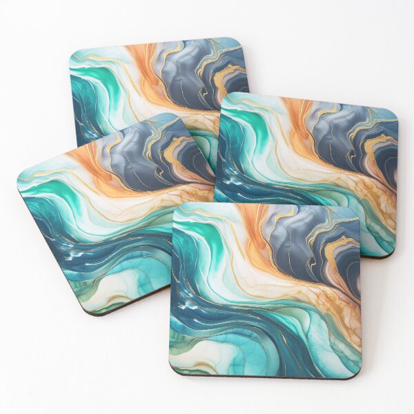 Item preview, marble dark blue green designed and sold by soartshop.