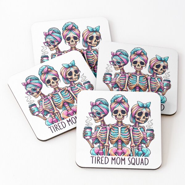 Item preview, Tired Mom Squad - Colorful Skeletons designed and sold by Lukasz Sadowski.
