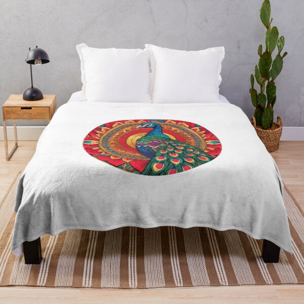 Item preview, Nordic Peacock Feather World Traditional Stylized Graphic Art designed and sold by dcohea.