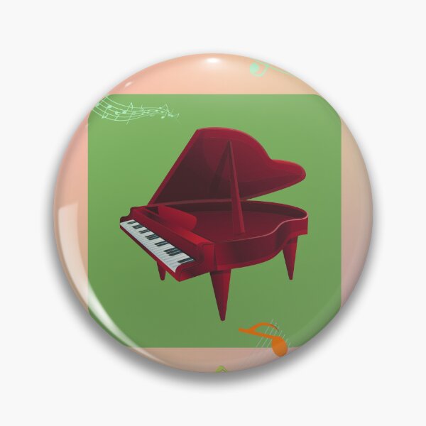 Item preview, Red Velvet Piano On Pink, Green & Purple designed and sold by BrightrDayMusicArt.