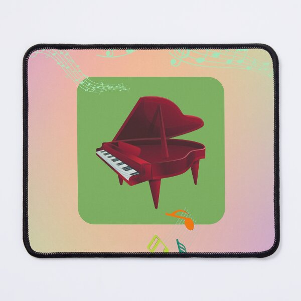Item preview, Red Velvet Piano On Pink, Green & Purple designed and sold by BrightrDayMusicArt.