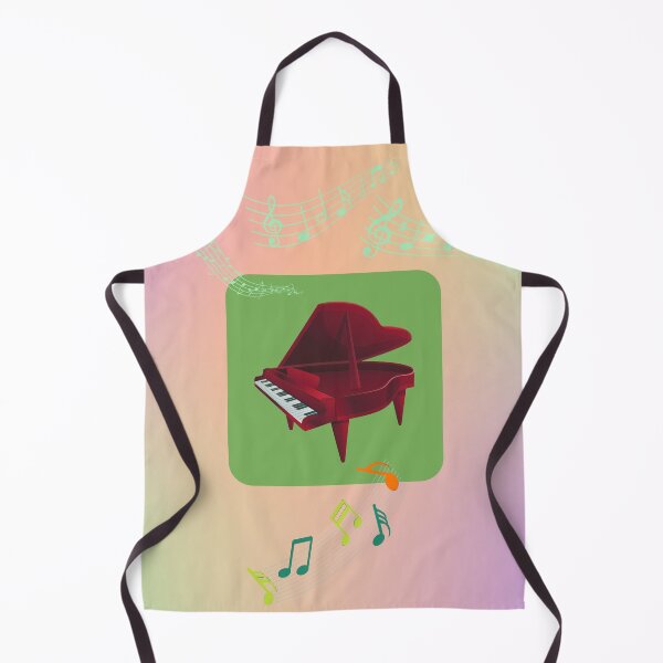 Item preview, Red Velvet Piano On Pink, Green & Purple designed and sold by BrightrDayMusicArt.