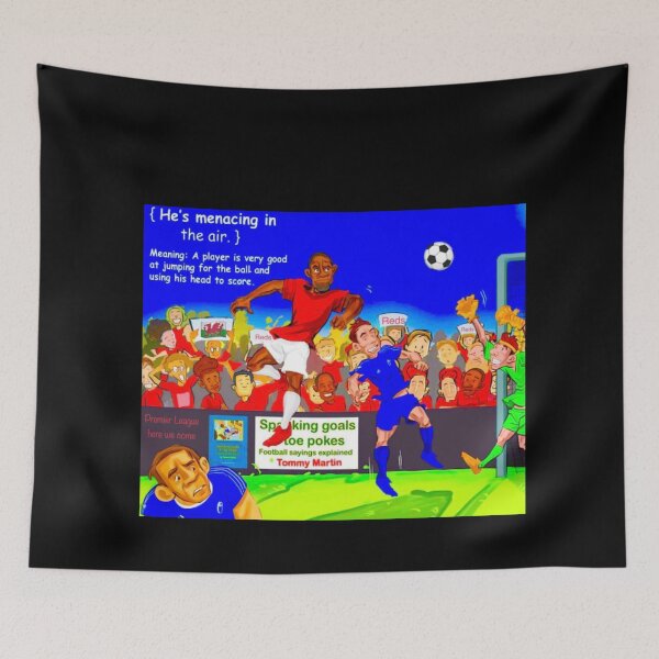 Item preview, He's Menacing in the Air - Funny Football/Soccer Sayings designed and sold by Wrexham-tees.