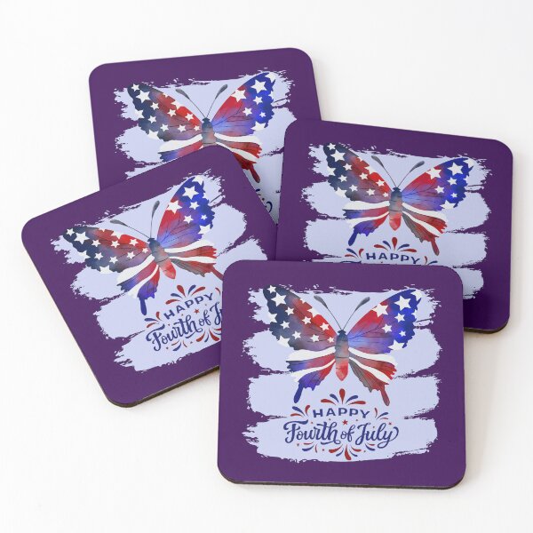 Item preview, Happy Fourth of July, Liberty Flyer, Star-Spangled Butterfly designed and sold by Numbers-Art.