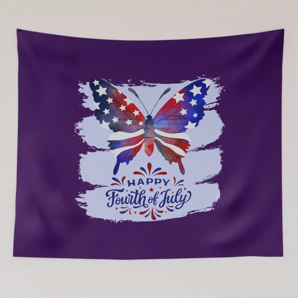 Item preview, Happy Fourth of July, Liberty Flyer, Star-Spangled Butterfly designed and sold by Numbers-Art.