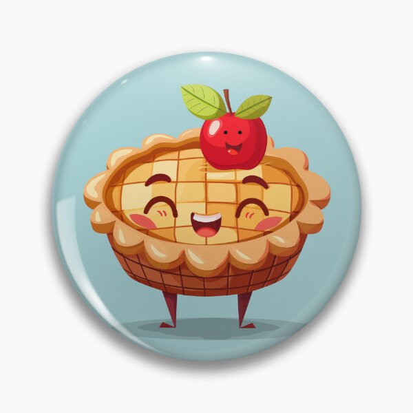 Item preview, Cute Apple Pie on Blue Background designed and sold by SpoonToonCnt.