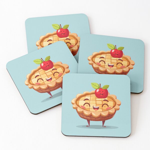 Item preview, Cute Apple Pie on Blue Background designed and sold by SpoonToonCnt.