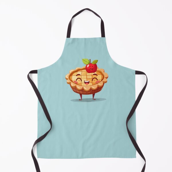 Item preview, Cute Apple Pie on Blue Background designed and sold by SpoonToonCnt.