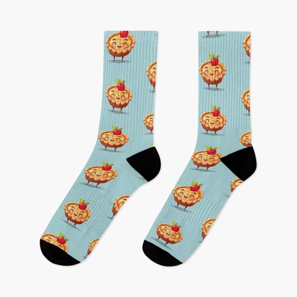 Item preview, Cute Apple Pie on Blue Background designed and sold by SpoonToonCnt.