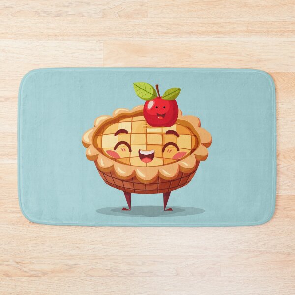 Item preview, Cute Apple Pie on Blue Background designed and sold by SpoonToonCnt.