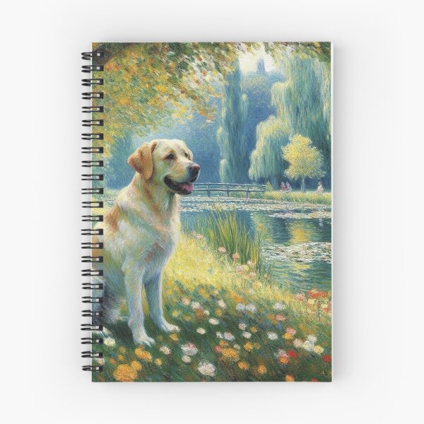 Item preview, Labrador Retriever in a park Impressionism Painting designed and sold by PetPaletteCards.