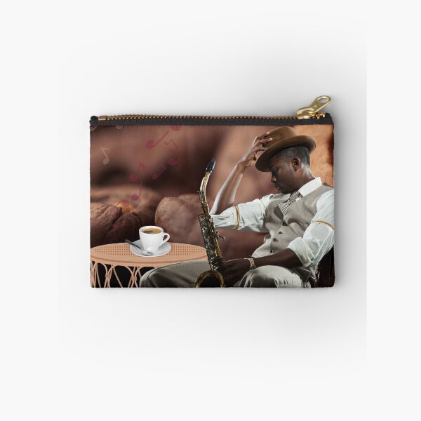 Item preview, Saxophone Man On A Coffee Break designed and sold by BrightrDayMusicArt.