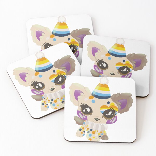 Item preview, aroace pride littlest pet shop clown puppy designed and sold by oxxxenfree.