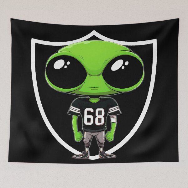 Item preview,  Alien wearing 68 Raider jersey designed and sold by My Team Designs.