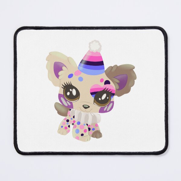 Item preview, omnisexual pride littlest pet shop clown puppy designed and sold by oxxxenfree.