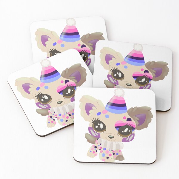 Item preview, omnisexual pride littlest pet shop clown puppy designed and sold by oxxxenfree.