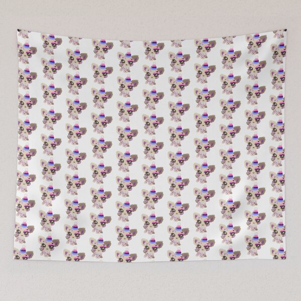 Item preview, omnisexual pride littlest pet shop clown puppy designed and sold by oxxxenfree.