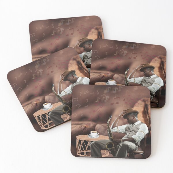 Item preview, Saxophone Man On A Coffee Break designed and sold by BrightrDayMusicArt.