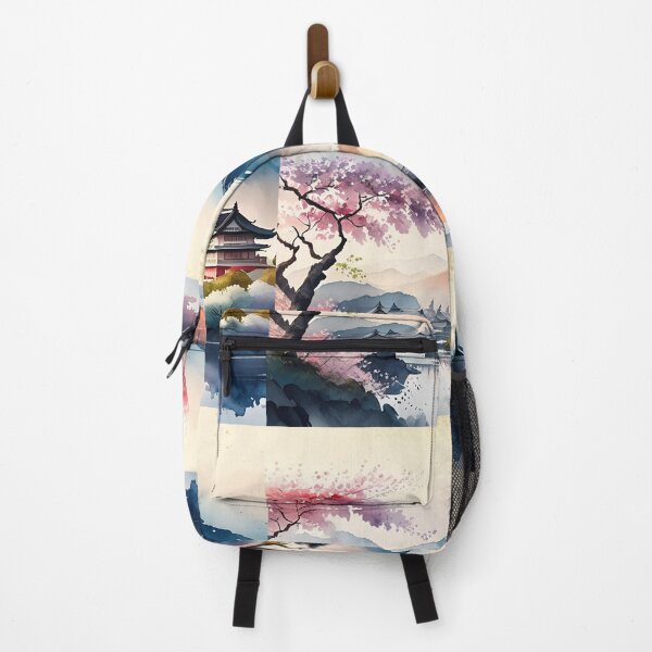 Item preview, Japanese watercolor relaxing landscape designed and sold by DreamyArtStudio70.