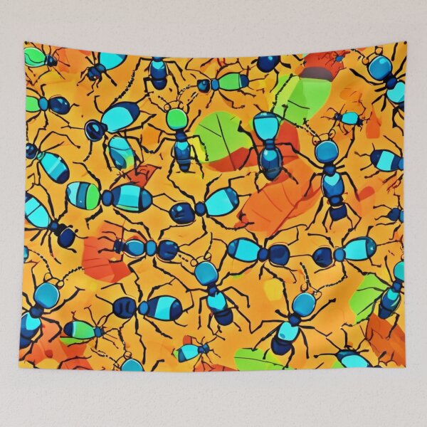 Item preview, Vibrant Baby Ants Art designed and sold by Health And Fitness Posts e-Store.