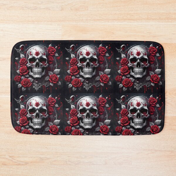 Item preview, Scull with beautiful red roses designed and sold by Magixa.
