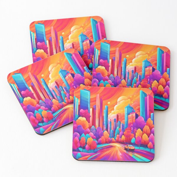 Item preview, Colorful Cityscape Fantasy designed and sold by Health And Fitness Posts e-Store.