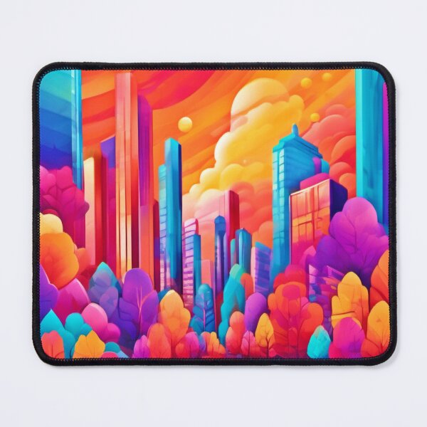 Item preview, Colorful Cityscape Fantasy designed and sold by Health And Fitness Posts e-Store.