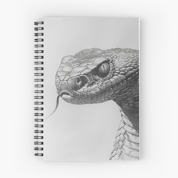 Item preview, Black and White Snake drawing designed and sold by Pencil-Art.