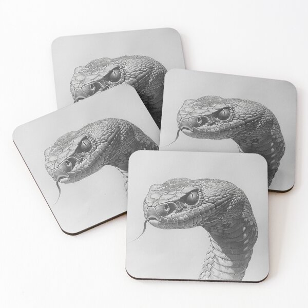Item preview, Black and White Snake drawing designed and sold by Pencil-Art.